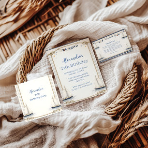Invitation Anniversaire Classique Voilier Nautique