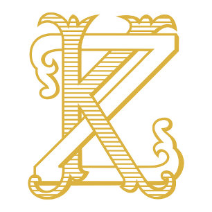 KZ ou ZK Monogram Vintage Wedding Invitations