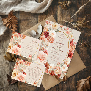 Feine Terracotta Rosa Bräunung Salbei Blütensitzpl Poster