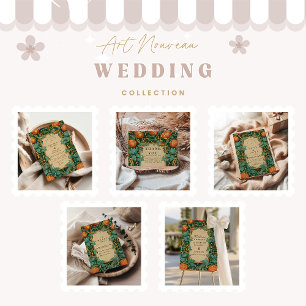 Carte De Remerciements Mariage Citrouille Art Nouveau