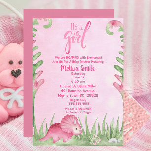 Personalisierter Niedlicher Rosa Dinosaurier Baby Strampler