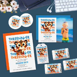 Chapeaux De Fêtes Custom Threenager Tiger Boy 3e fête d'anniversaire