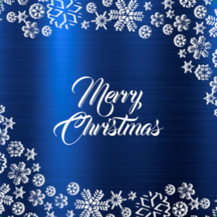 Ruban En Satin Flammes blanches de Noël Flammes de neige bleu mar