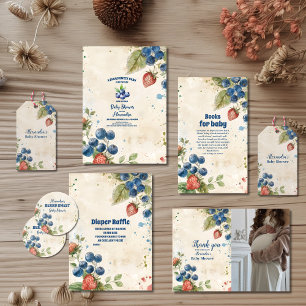 Boho Strawberry Berry Sweet Books for Baby Begleitkarte