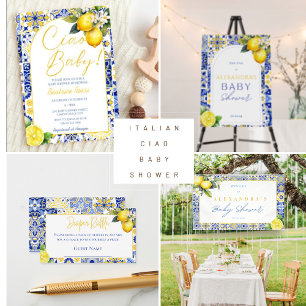 Lemon Mediterranean Baby Showbucher Begleitkarte