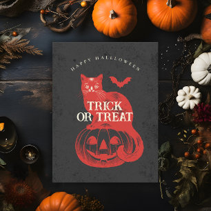 Spooky Pumpkin Cat und Bat Vintagen Halloween Kaffeetasse