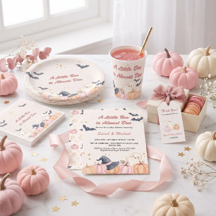Pastellrosa Little Boo Halloween-Windel-Raffle Begleitkarte