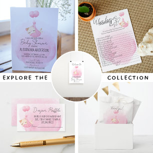 Niedliche Rosa Windeln Tomate Kitty für Girl Showe Begleitkarte