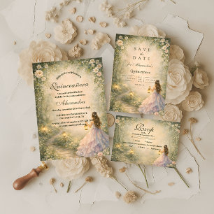 Invitation Princesse de la Forêt Enchantée Quinceañera
