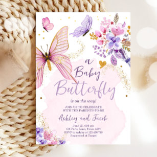 Windeln Raffle Butterfly Blumengarten Babydusche Poster