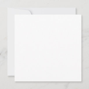 Invitation simple, Taille : 13,3 cm x 13,3 cm, Papier : Mate, Enveloppes: Blanc