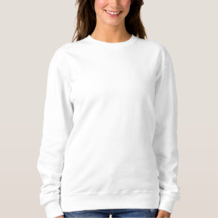 Weiß Basic Damensweatshirt