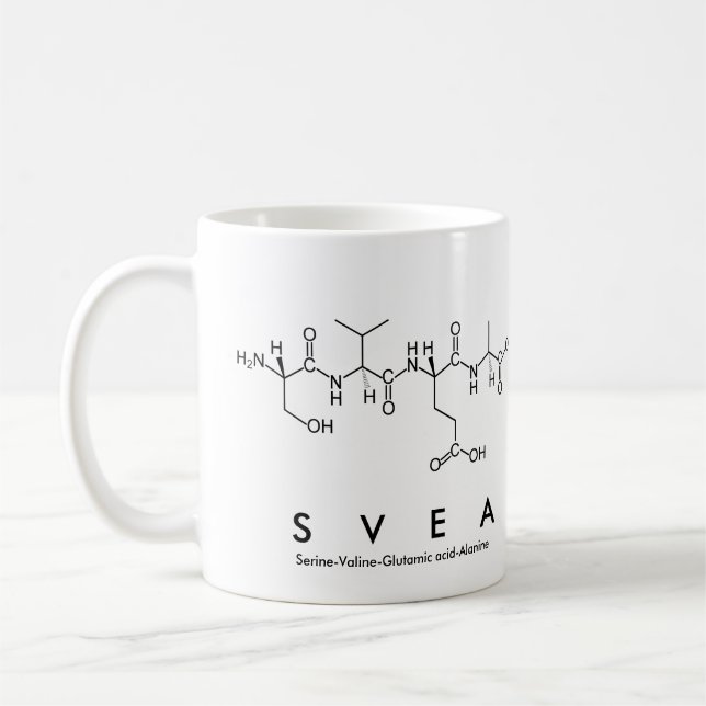 Svea Peptid-Namen-Tasse Kaffeetasse (Links)