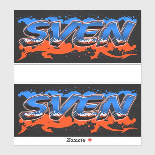 Sven Vorname Name Graffiti Aufkleber Sticker (Blatt)