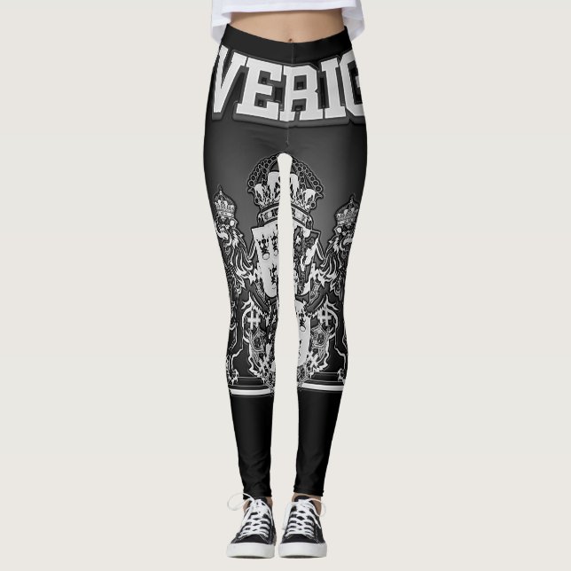 Sverige Emblem Leggings (Vorderseite)
