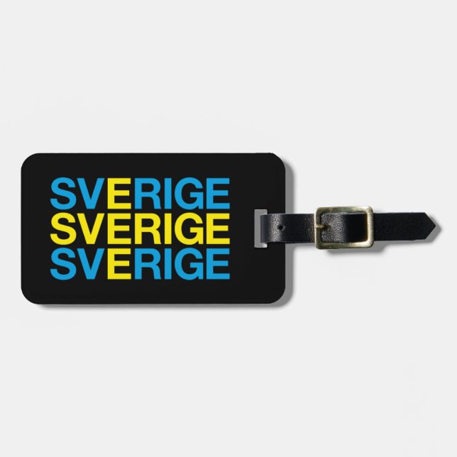 SVERIGE-Flag Gepäckanhänger (Vorderseite horizontal)