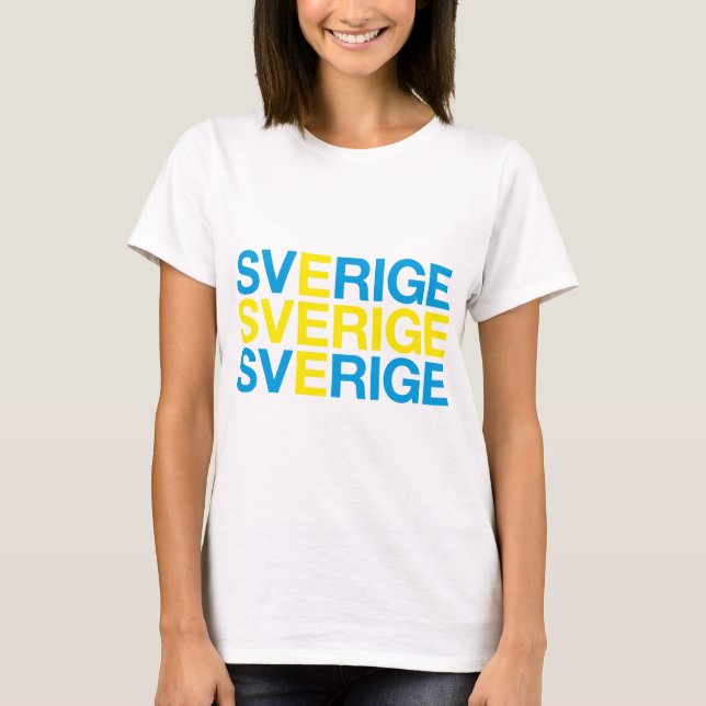 SVERIGE-Flag T-Shirt (Vorderseite)