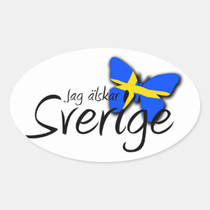 Sverige Ovaler Aufkleber