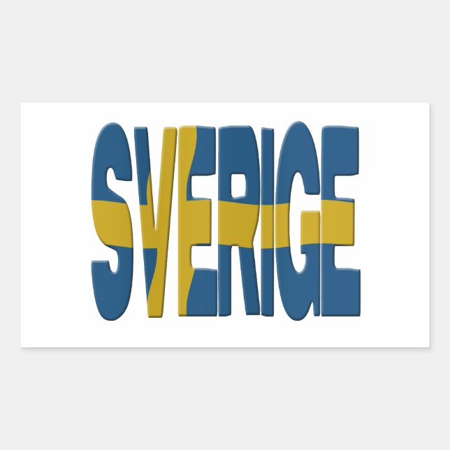 Sverige Rechteckiger Aufkleber (Vorderseite)