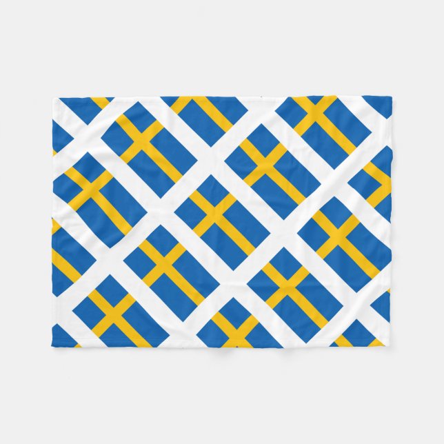 Sverige Schweden Schwede-Flagge Fleecedecke (Vorderseite (Horizontal))