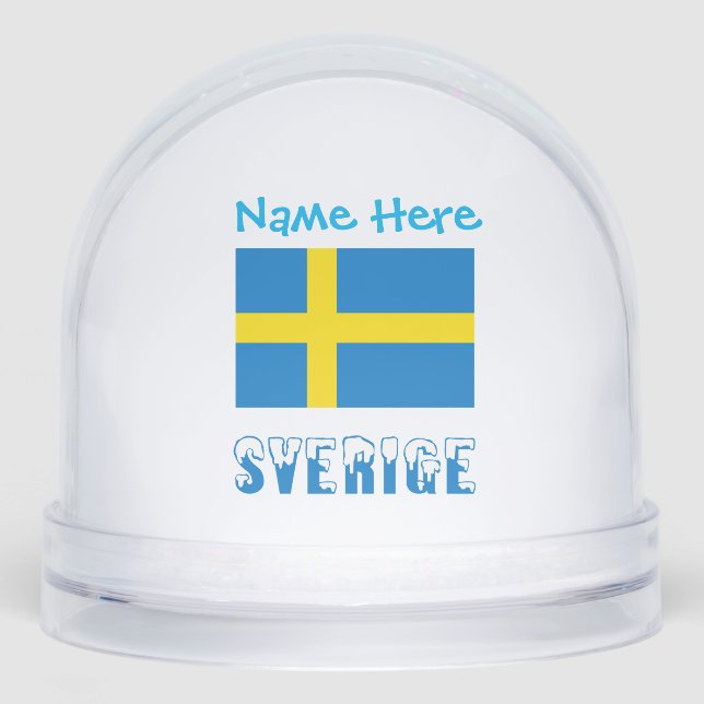 Sverige Svenska Flagga Bleu Personnalisé (Avant)