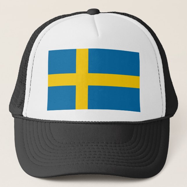 Sveriges Flagga - Flagge Schwedens - Schwedische F Truckerkappe (Vorderseite)