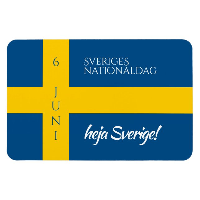 Sveriges Nationaldag Flag zum schwedischen Nationa Magnet (Horizontal)