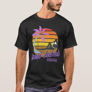 Sveti Jakob Dubrovnik Croatia Hrvatska Beach Retro T-Shirt
