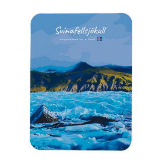 Svínafellsjökull, Iceland - Glacier View Rounded Magnet