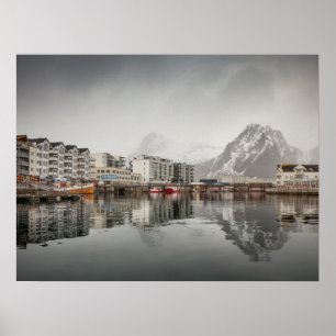 Svolvaer Stadt Lofoten-Inseln Poster