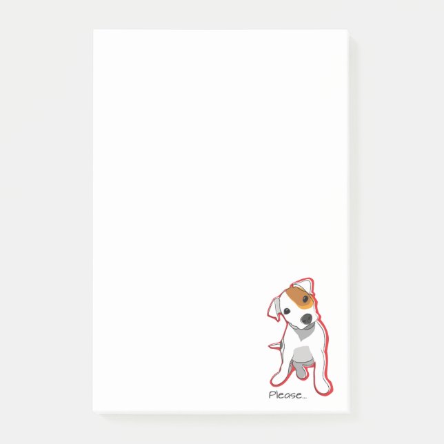 "Svp" notes de post-it de Jack Russell Terrier (Devant)