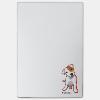 "Svp" notes de post-it de Jack Russell Terrier