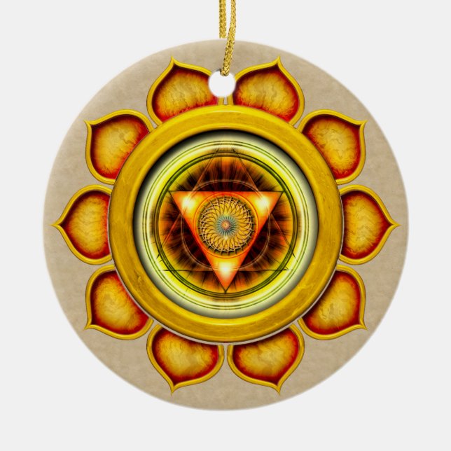 Swadhisthana oder Sacral, das zweite Chakra Keramikornament (Vorne)