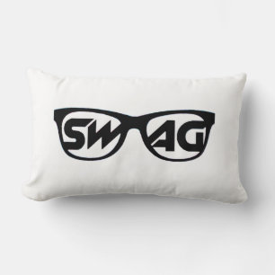 Swag 2 Seitliches schwarzes und weißes Kissen