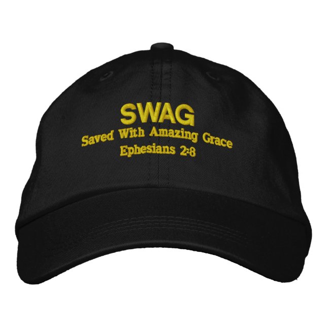 SWAG Gerettet mit phantastischer Grazie Anpassen Bestickte Baseballkappe (Vorderseite)