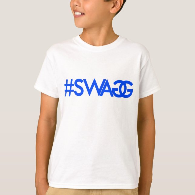 Swag Hashtag (blau) T-Shirt (Vorderseite)