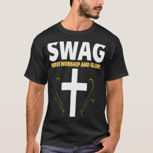 SWAG serviert Worship und Glory Cross Fun Christli T-Shirt