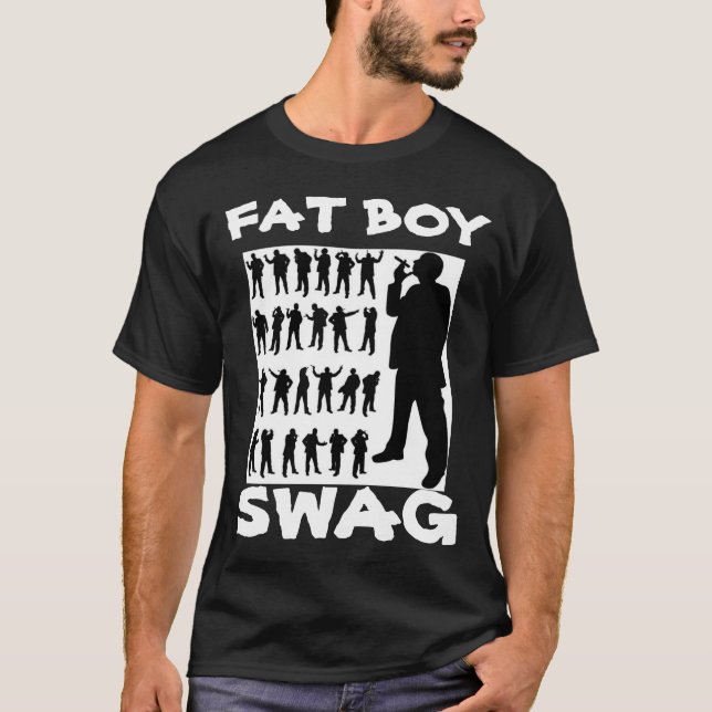 Swag-T - Shirt der Männer schwarzer fetter der (Vorderseite)