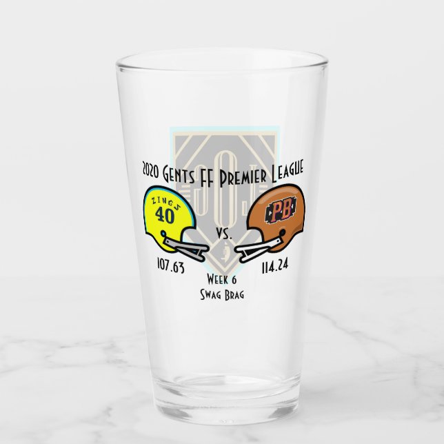 SwagBrag6 Zings / Peaky Pint Glass Glas (Vorderseite)