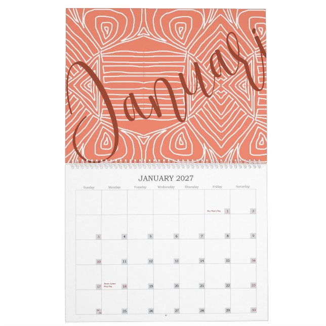 Swahili African Tribal Kalender (Jan 2027)