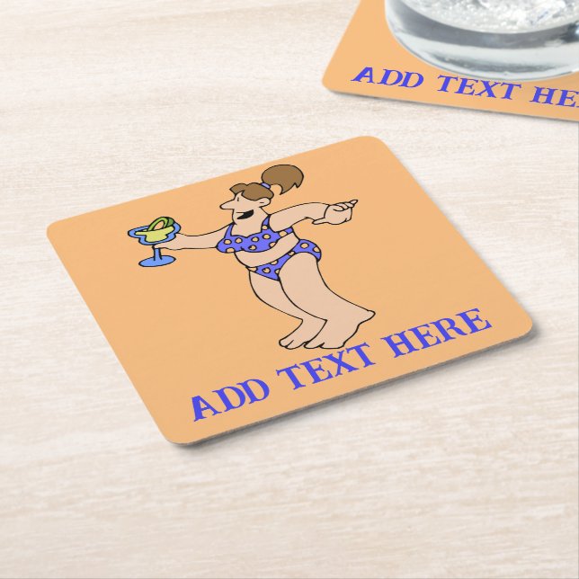 Swain Anzug Woman , add text, Untersetzer (angewinkelt)