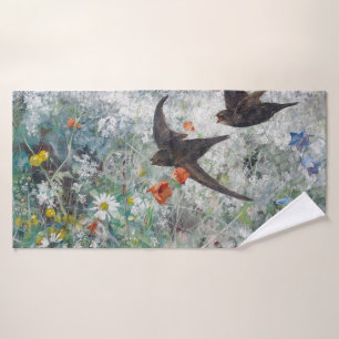 Swallow and Flower Field, Bruno Liljefors