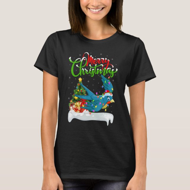 Swallow Bird   Xmas Decorations Santa Swallow Chri T-Shirt (Vorderseite)