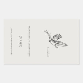 Swallow- Ex Libris Bookplate -Menagerie Archive  Rechteckiger Aufkleber