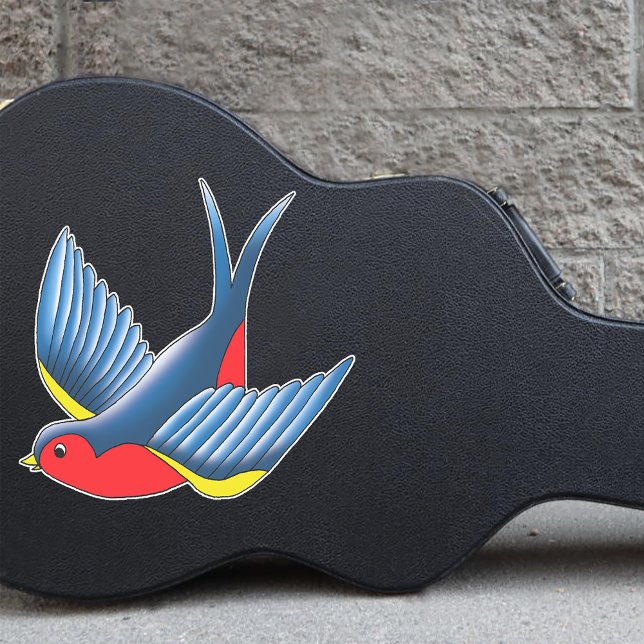 Swallow Red Blue Tattoo Aufkleber (Von Creator hochgeladen)
