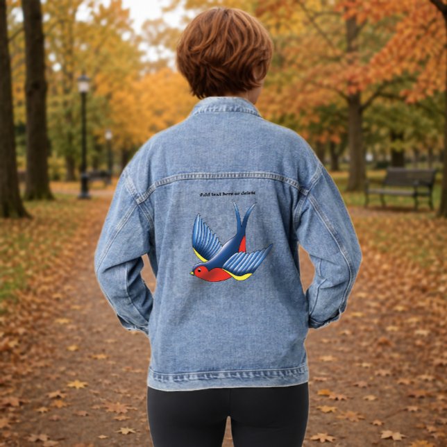 Swallow Red Blue Tattoo Jeansjacke (Von Creator hochgeladen)