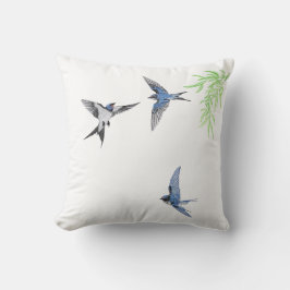 swallow throw pillow imitating Imitation embroider Kissen