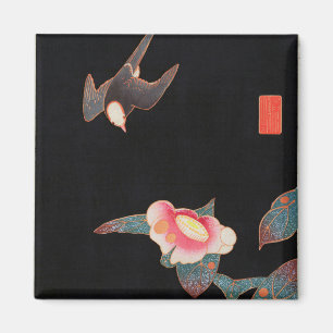 Swallow und Camellia, Jakuchū Magnet