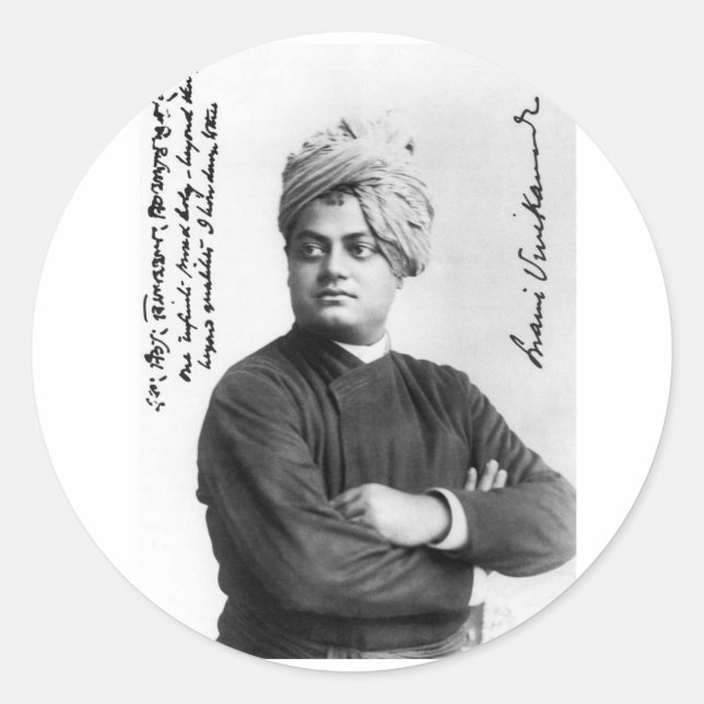 Swami Vivekananda 1893 Foto Aufkleber (Vorderseite)