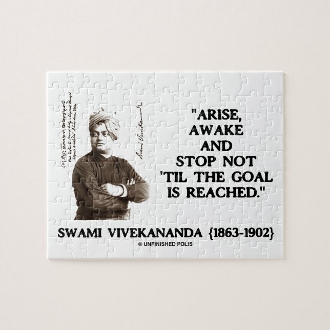 Swami Vivekananda Arise Awake Stopp Not 'Til Goal (Horizontal)